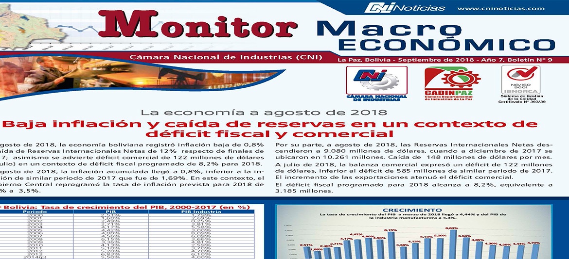 Baja inflación y caída de reservas en un contexto de déficit fiscal y comercial Baja inflación y caída de reservas en un contexto de déficit fiscal y comercial